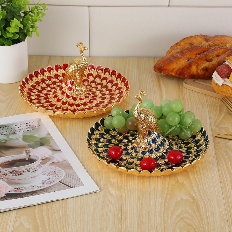 Food Platter Snacks - Фруктовница в виде павлина, блюдо для